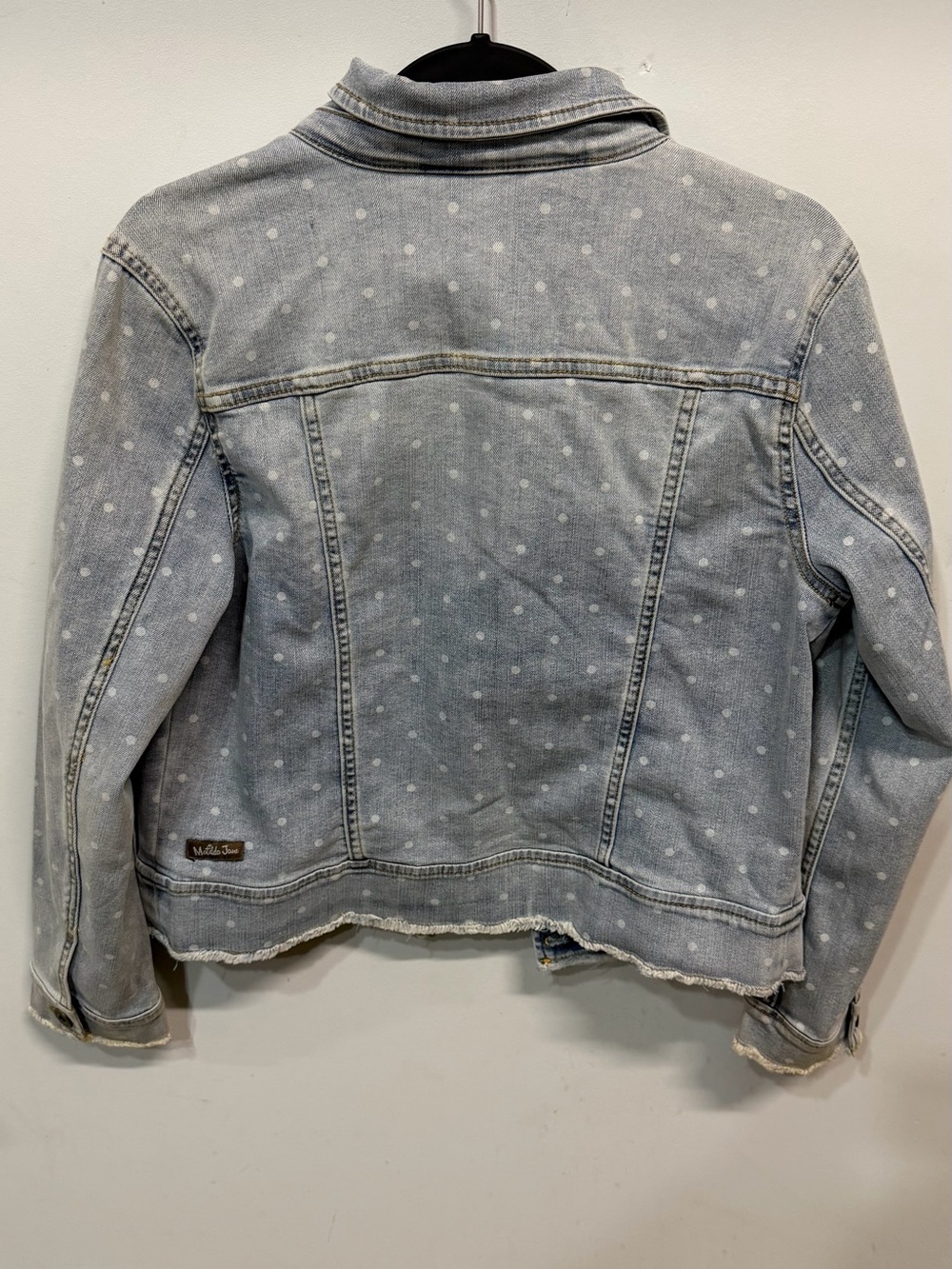Matilda Jane Women's Matilda Jane Women's Light Wash Polka Dot Denim Jean Jacket - Picture 10 of 10